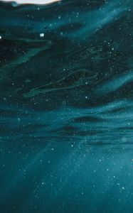 Preview wallpaper water, rays, bubbles, dark