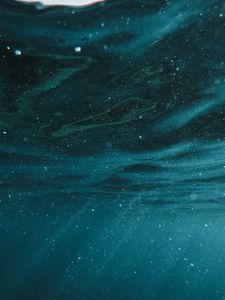 Preview wallpaper water, rays, bubbles, dark