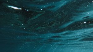 Preview wallpaper water, rays, bubbles, dark