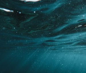 Preview wallpaper water, rays, bubbles, dark