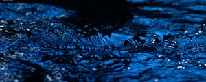 Preview wallpaper water, ripples, blue, splash, macro, closeup, blur