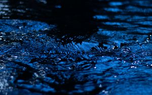 Preview wallpaper water, ripples, blue, splash, macro, closeup, blur