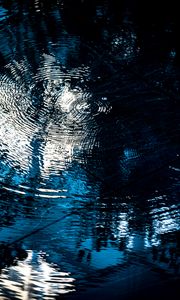 Preview wallpaper water, ripples, circles, reflection, dark