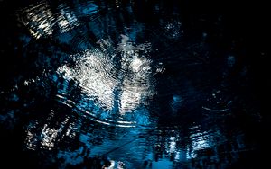 Preview wallpaper water, ripples, circles, reflection, dark