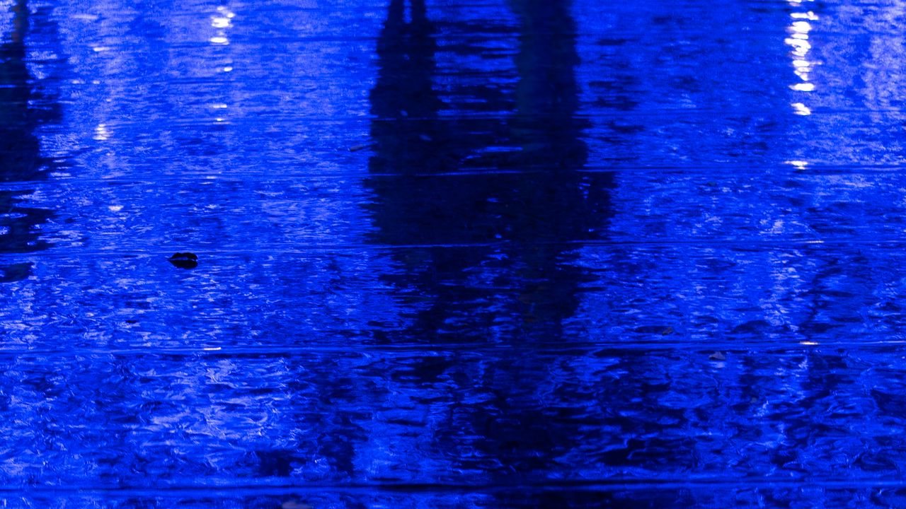 Wallpaper water, ripples, dark, blue, surface