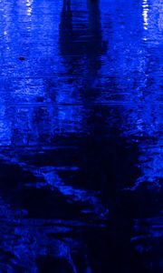 Preview wallpaper water, ripples, dark, blue, surface