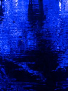Preview wallpaper water, ripples, dark, blue, surface
