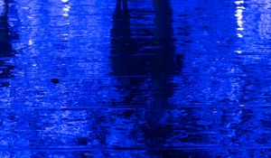 Preview wallpaper water, ripples, dark, blue, surface