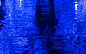 Preview wallpaper water, ripples, dark, blue, surface