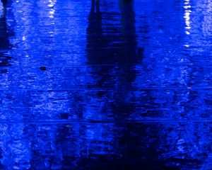Preview wallpaper water, ripples, dark, blue, surface