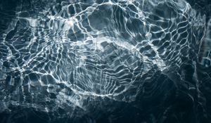 Preview wallpaper water, ripples, dark, glare