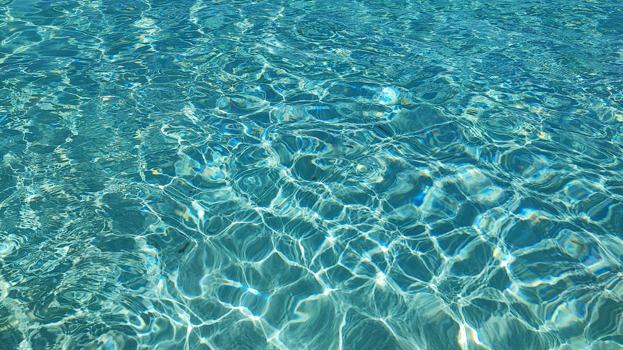 Wallpaper water, ripples, glare, blue, background