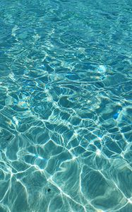 Preview wallpaper water, ripples, glare, blue, background