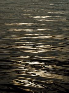 Preview wallpaper water, ripples, glare, sea, dark
