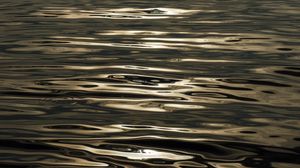 Preview wallpaper water, ripples, glare, sea, dark