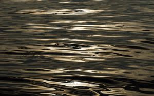 Preview wallpaper water, ripples, glare, sea, dark