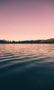Preview wallpaper water, ripples, lake, twilight, dark