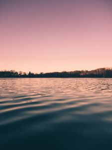Preview wallpaper water, ripples, lake, twilight, dark