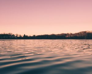 Preview wallpaper water, ripples, lake, twilight, dark