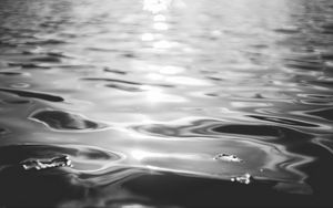 Preview wallpaper water, ripples, light, bw