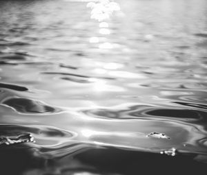 Preview wallpaper water, ripples, light, bw