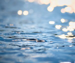 Preview wallpaper water, ripples, macro, blue