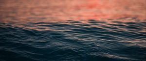 Preview wallpaper water, ripples, sea, sunset, horizon