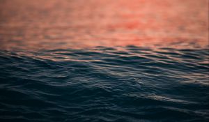 Preview wallpaper water, ripples, sea, sunset, horizon