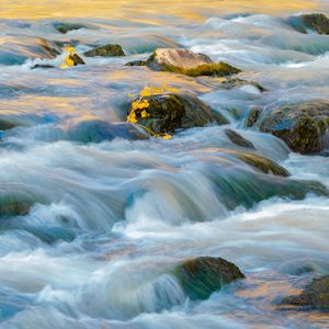 Preview wallpaper water, river, stones, cascade, nature, landscape