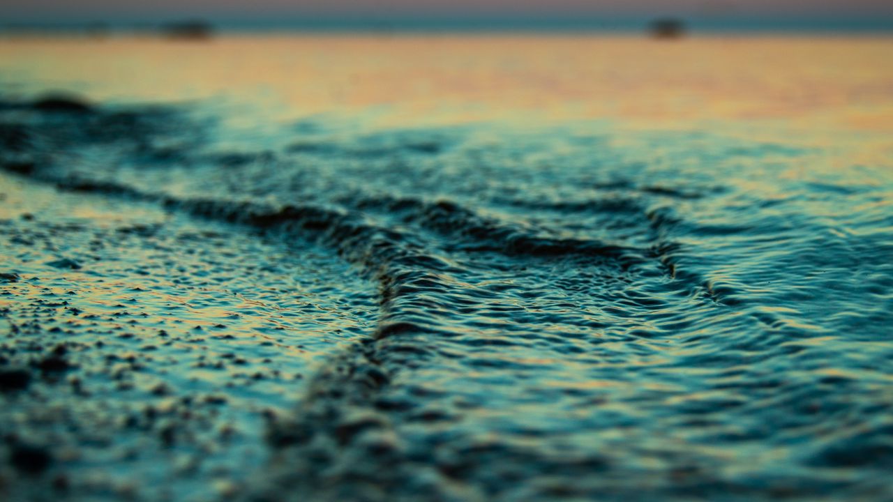 Wallpaper water, sea, macro, blur, shore
