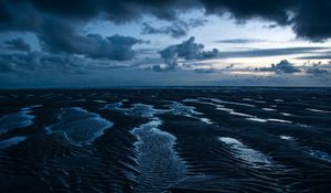 Preview wallpaper water, shore, relief, horizon, clouds