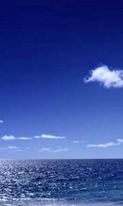 Preview wallpaper water space, sea, horizon, clouds