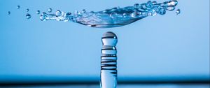 Preview wallpaper water, splash, macro, blue