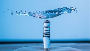 Preview wallpaper water, splash, macro, blue