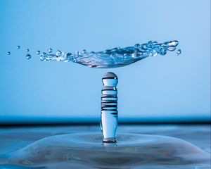 Preview wallpaper water, splash, macro, blue