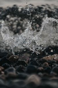 Preview wallpaper water, splash, stones, pebbles