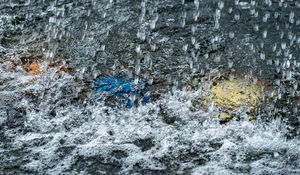 Preview wallpaper water, splashes, drops, foam, blur, macro