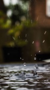 Preview wallpaper water, splashes, drops, macro, blur