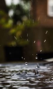 Preview wallpaper water, splashes, drops, macro, blur