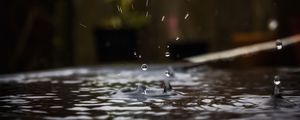 Preview wallpaper water, splashes, drops, macro, blur