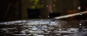 Preview wallpaper water, splashes, drops, macro, blur