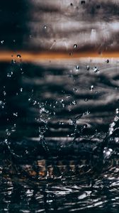 Preview wallpaper water, splashes, drops, macro, dark