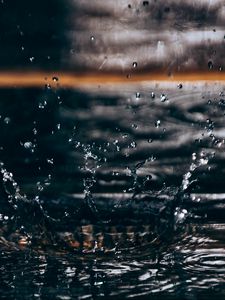 Preview wallpaper water, splashes, drops, macro, dark