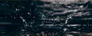 Preview wallpaper water, splashes, drops, macro, dark