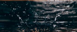 Preview wallpaper water, splashes, drops, macro, dark
