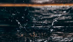 Preview wallpaper water, splashes, drops, macro, dark