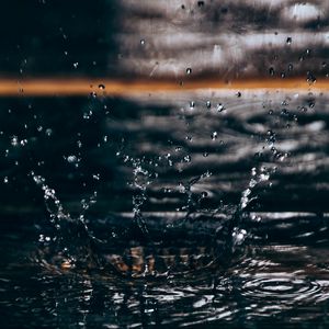 Preview wallpaper water, splashes, drops, macro, dark