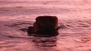 Preview wallpaper water, stone, ripples, wavy, surface