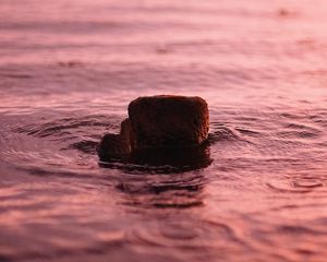 Preview wallpaper water, stone, ripples, wavy, surface