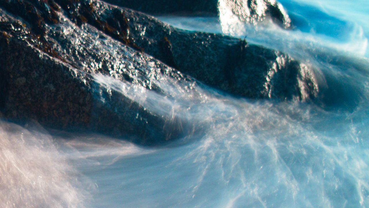 Wallpaper water, stones, macro, sand, bottom